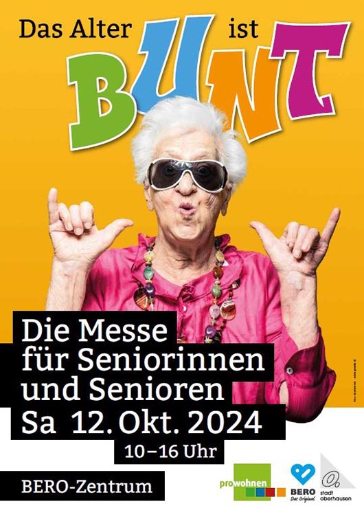 Plakat zur Messe Das Alter ist bunt