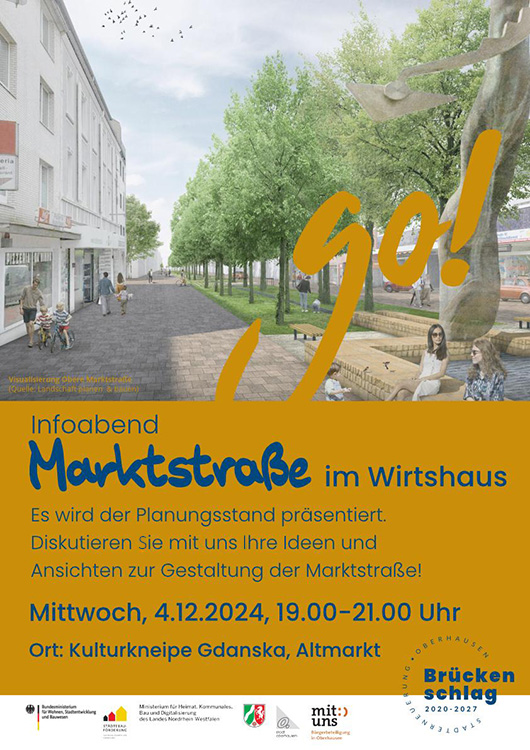 Plakat zum Infoabend Marktstraße 