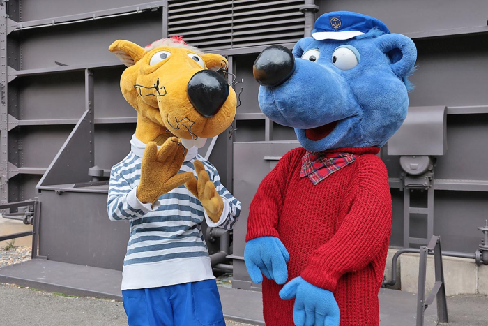 Hein Blöd und Käpt´n Blaubär feierten mit (Foto: Dirk Böttger, Gasometer Oberhausen GmbH)