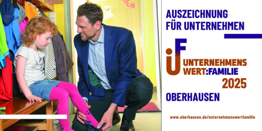 Titel des Flyers zum Wettbewerb Unternehmenswert:Familie 2025