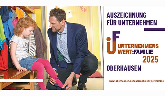 Flyer zum Wettbeweb Aufruf zum Wettbewerb Unternehmenswert:Familie 2025